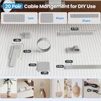 Cable Management Under Desk, 【Up to 15 Cord】【Enhanced Wire Holder】 Reusable - Image 6