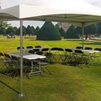 VINGLI 1 Pack Black Plastic Folding Chair, Indoor Outdoor Portable Stackable Commercial Seat with Steel Frame 350lb. Capacity for Events Office Wedding Party Picnic Kitchen Dining - Image 7