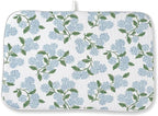 Blue Sage Green Hydrangea Dish Drying Mats 18x24 Inch Floral Mats Spring by GOLIANDA