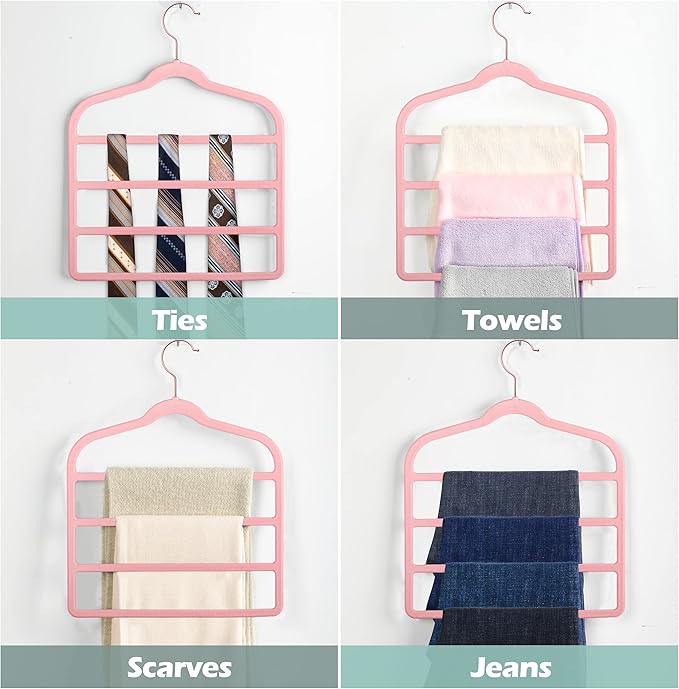 Velvet Pants Clothes Hanger Space Saving Non Slip Pants Shorts Hanger, - Image 3