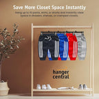 Hanger Central 30 Pack Pants Hangers – 10 Inch Slim Plastic Clothes Hangers - Image 2