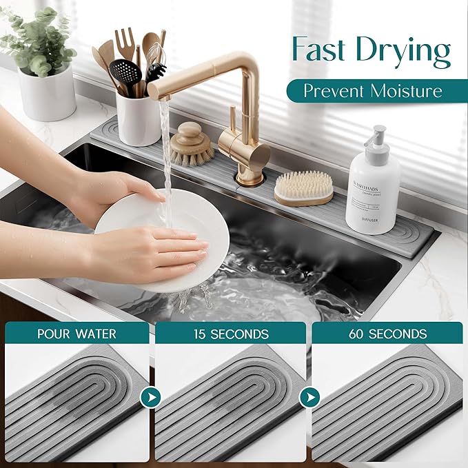 30 inch Kitchen Faucet Absorbent Mat - Image 3