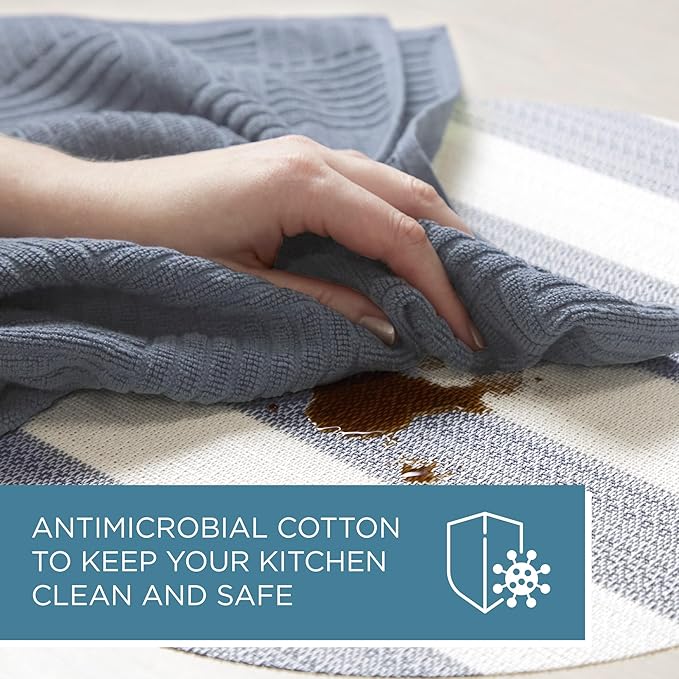 Town & Country Basics Basketweave Antimicrobial Terrycloth Kitchen Towel 4-Pack - Image 5