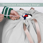 Cotton Canvas Laundry Bag with Handles & Drawstring Straps, Heavy Duty Extra - Image 3