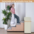 75L Laundry Basket with Wheels, Clothes Hamper - Image 5