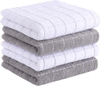Homaxy 100% Cotton Terry Kitchen Towels, Checkered Designed, Soft and Super by Homaxy