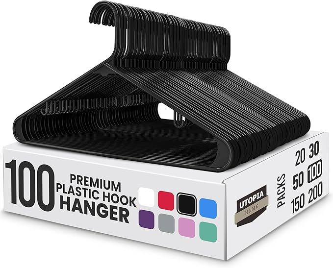 Utopia Home Plastic Hangers 100 Pack by UTOPIAHOME
