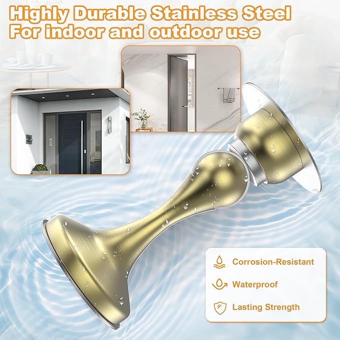 Crosize Magnetic Door Stoppers 1 Pack, Stainless Steel Door Stops - Image 6