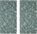 Aqua Spring Floral Hand Towels for Bathroom Set of 2 Flower Leaves Vintage by Aytipun