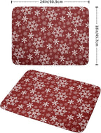 Christmas Dish Drying Mat for Kitchen Counter 24x18 Inch Xmas Snowflake Drying - Image 4