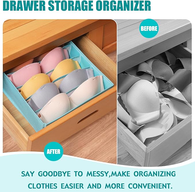 Drawer under Cabinet Clothes Organizer 5 Cell Foldable Storage Cubes Underwear - Image 4