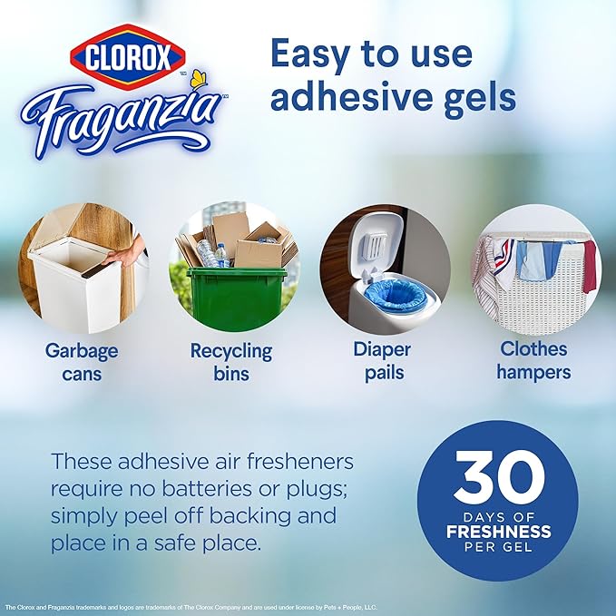 Clorox Fraganzia Stick-On Gel Fresheners, Lavender - Image 5