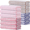 Kitinjoy Cotton 12 Pack Terry Kitchen Towels, 16 x 25 Inches Super Soft and by Kitinjoy