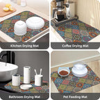 Dish Drying Mat for Kitchen Counter 16x18 Inch, Super Absorbent Dish Drainer Mat - Image 7