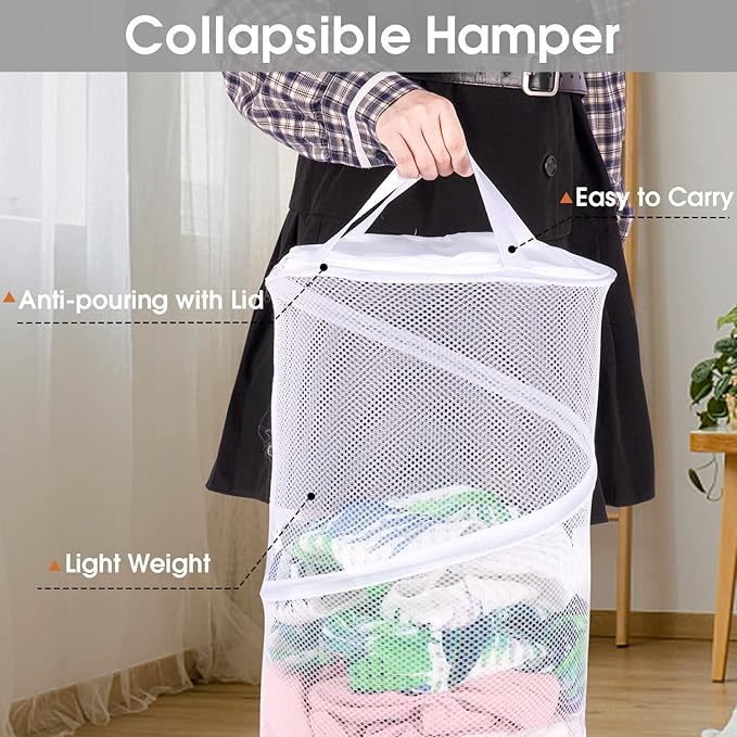 BATTOO 2 Pack Large Collapsible Laundry Basket - Image 5