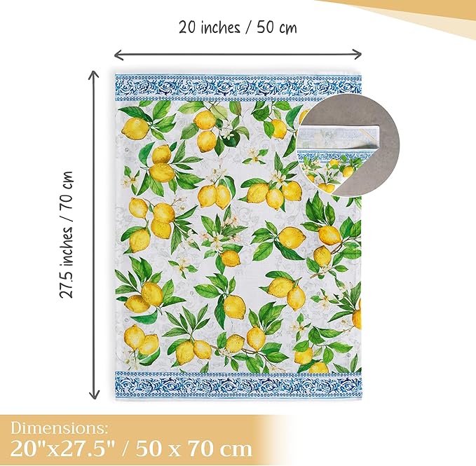 Maison d' Hermine Kitchen Towels Set of 3 100% Cotton 27.50" x 20" Reusable - Image 4
