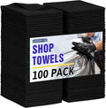 HOMERHYME Microfiber Cleaning Cloth, 100 Pack Black Cleaning Rags Microfiber by HOMERHYME