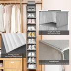 HomeBeyond 10-Shelf Hanging Closet Organizer, and Accessories, Space-Saving - Image 6