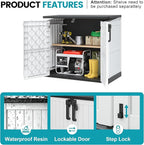 LHBcraft Outdoor Storage Cabinet 36 Cu Ft with Lockable Doors, Portable Horizontal Storage Shed, Resin Outdoor Storage Box Waterproof for Patio-Easy to Assemble - Image 2