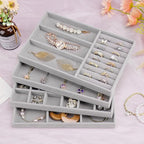 Cirhy 4 Stackable Jewelry Trays Organizer Set - Image 7