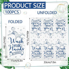100 Pcs Disposable Hand Towels for Bathroom Paper Towels for Guests 3 Ply Wash - Image 2