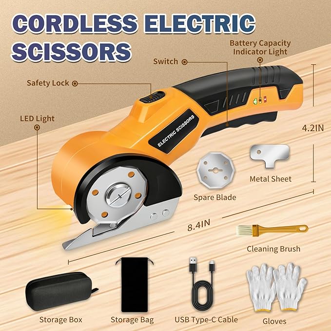 Electric Scissors, Cardboard Box Cutter - Image 2