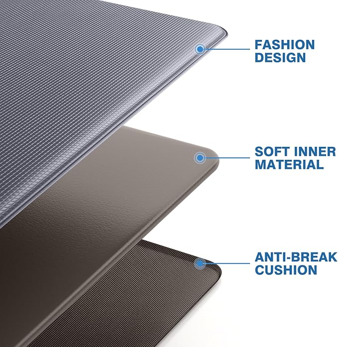 StepRite Kitchen Mats, Kitchen Rugs Sets of 2, Cushioned Anti Fatigue Kitchen - Image 4