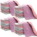 32 Pack Kitchen Cloth, Microfiber Dish Towels Washcloths, Super Absorbent Coral by SAOYOAS