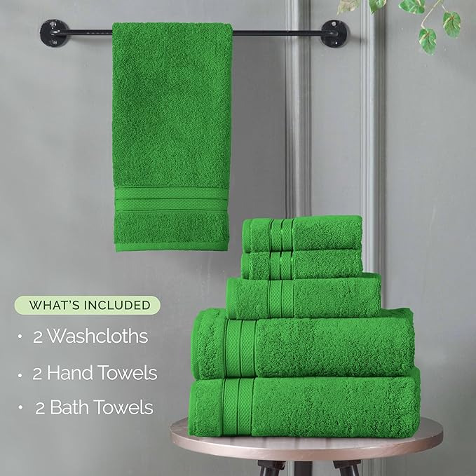 Elegant Comfort Luxury 6-Piece Towel Set, Premium Soft 100% Turkish Cotton - Image 3