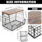 Livabber Fruit Basket for Kitchen, Metal Fruit Vegetable Storage Bin - Image 3