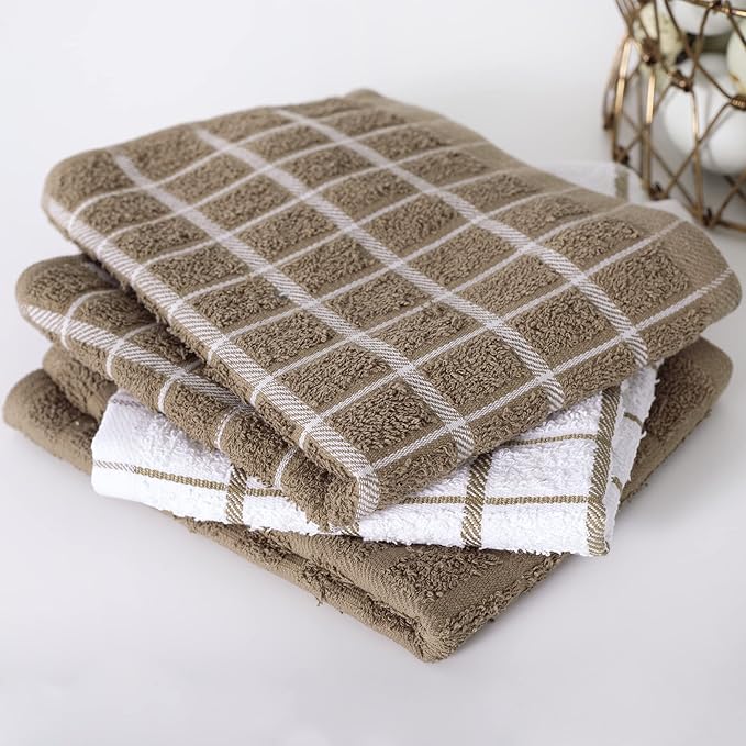 Ritz Terry Check Kitchen Towels: Highly Absorbent & Super Soft, Durable Kitchen - Image 6