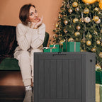 ROJIK 31 Gallon Outdoor Storage Box,Deck Box - Waterproof Patio Furniture, Garden Tools, Cushions, Pool Accessories Storage Bench with Lockable Lid and Side Handles (Black) - Image 4