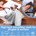 Frienda 12 Pack Large Microfiber Glass Cleaning Cloths 12 x 12 Inch Oversized - Image 4