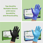 GUSTO Disposable Vinyl Gloves – Clear, Latex-Free, Powder-Free, BPA-Free – Safe - Image 6