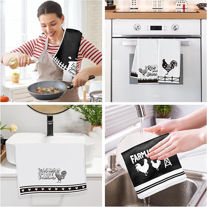 R HORSE Funny Chickens Kitchen Dish Towe - Image 5