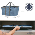 CleverMade Collapsible Laundry Tote 2-Pack – Foldable Carry-All Storage Bin - Image 2