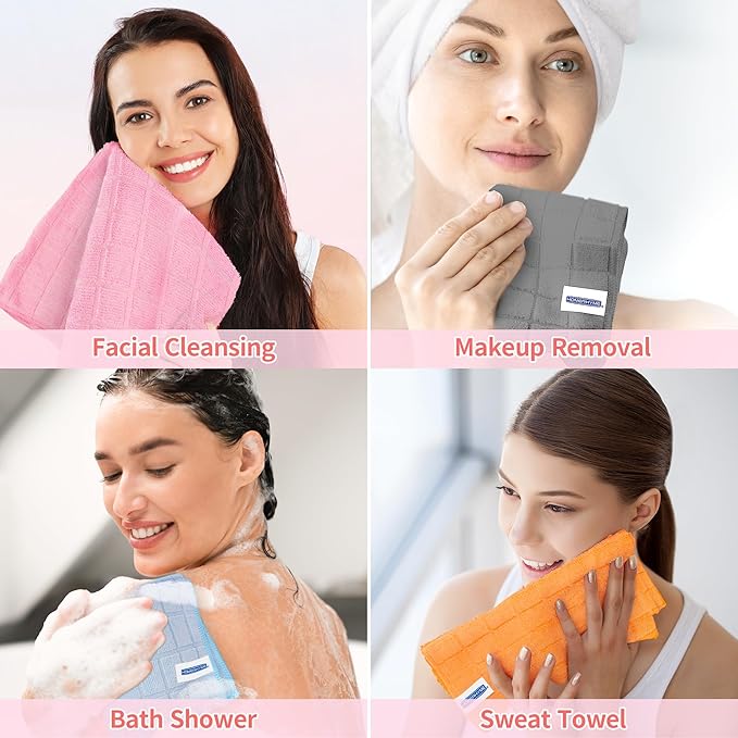 HOMERHYME Microfiber Washcloths, 50 Pack Wash Cloths Face Towel, Soft Lint Free - Image 7
