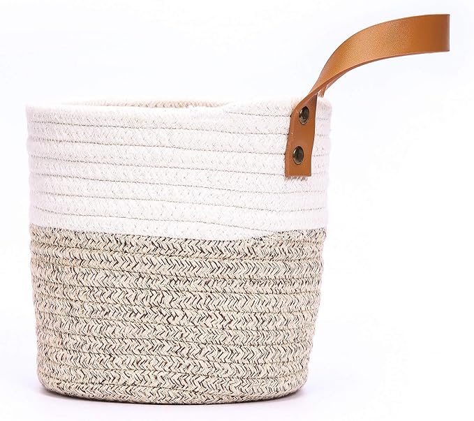 2pack Small Hanging Basket-Cotton Rope Wall Basket - Image 4