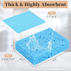 6 Pcs Kitchen Sponges for Dishes Cleaning, Non Scratch for Non Stick Cookware - Image 2