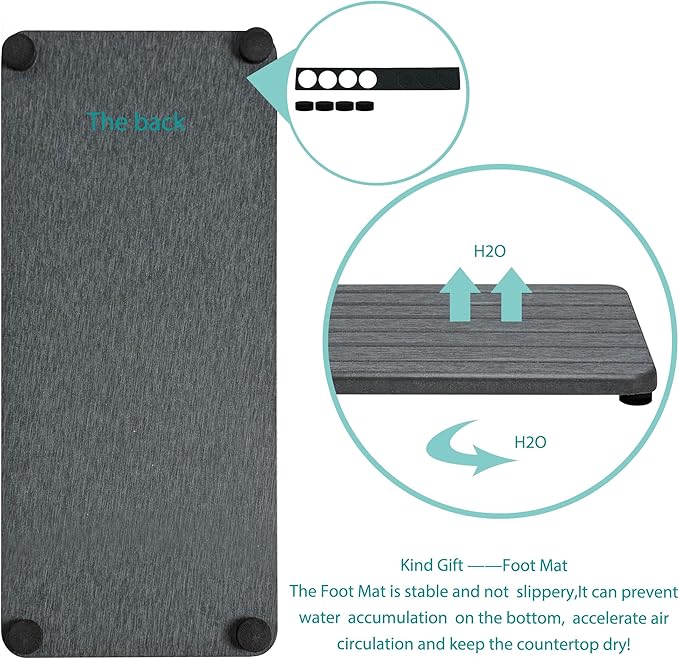 2 PCS Water Absorbent diatomite Coasters, Stone Drying mat - Image 6