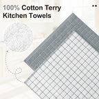 Homaxy Premium Cotton Kitchen Towels 16"x 28", Large Natural Ring Spun 390 GSM - Image 2