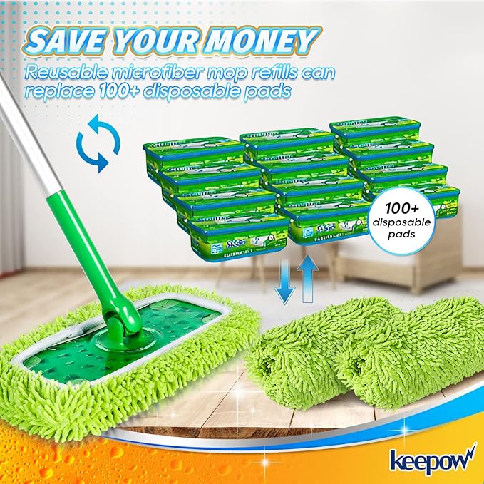 KEEPOW Reusable Mop Pads Compatible - Image 9