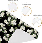 Black Dish Drying Mat 18x24 Inch Green Vintage Floral Hydrangea Flower Drying - Image 3
