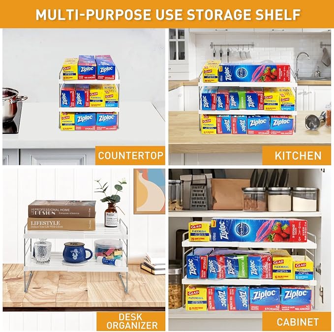 JUPELI Foil and Plastic Wrap Organizer, Expandable Kitchen Pantry Storage - Image 7