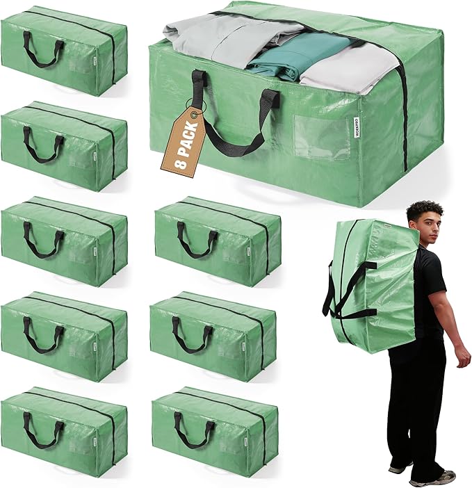 WORKPRO 8 Pack Extra Large Moving Bags by WORKPRO
