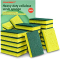 24 Pack Heavy Duty Scrub Sponges, Efficiently Clean The Surface Stains by PowoBest