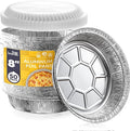 Fit Meal Prep 50 Pack 8" Round Aluminum Foil Pans by FMPBRANDS