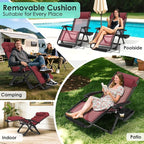 Suteck Oversized Zero Gravity Chair,33In XXL Lounge Chair w/Removable Cushion&Headrest, Reclining Camping Chair w/Upgraded Lock and Footrest, Reclining Patio Chairs Recliner for Indoor Outdoor,500LBS - Image 3