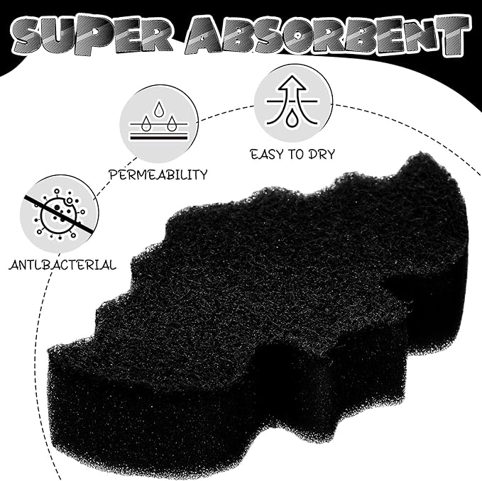 Tioncy 12 Pack Bat Sponges Kitchen Bulk Dual Sided Scrubber Gothic Sponges - Image 6