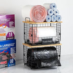1 Pack Stackable Storage Trash Bag Baskets - Image 4